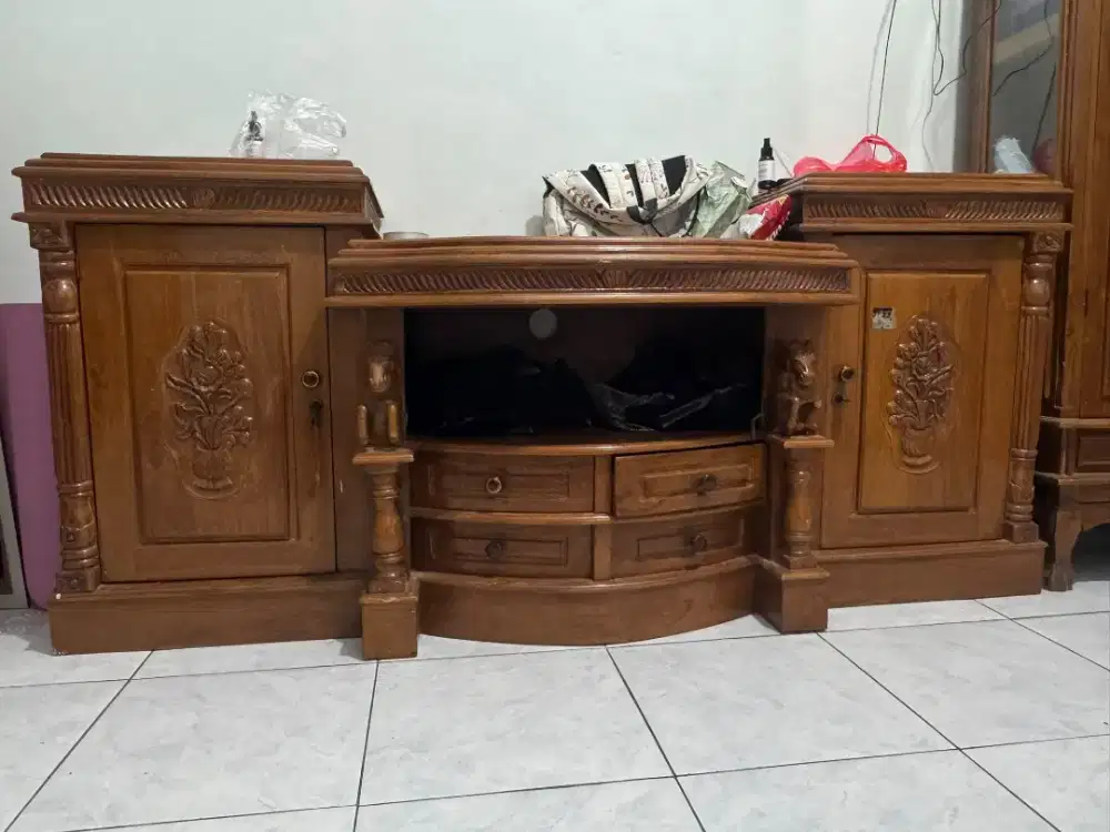 Bufet tv kayu jati