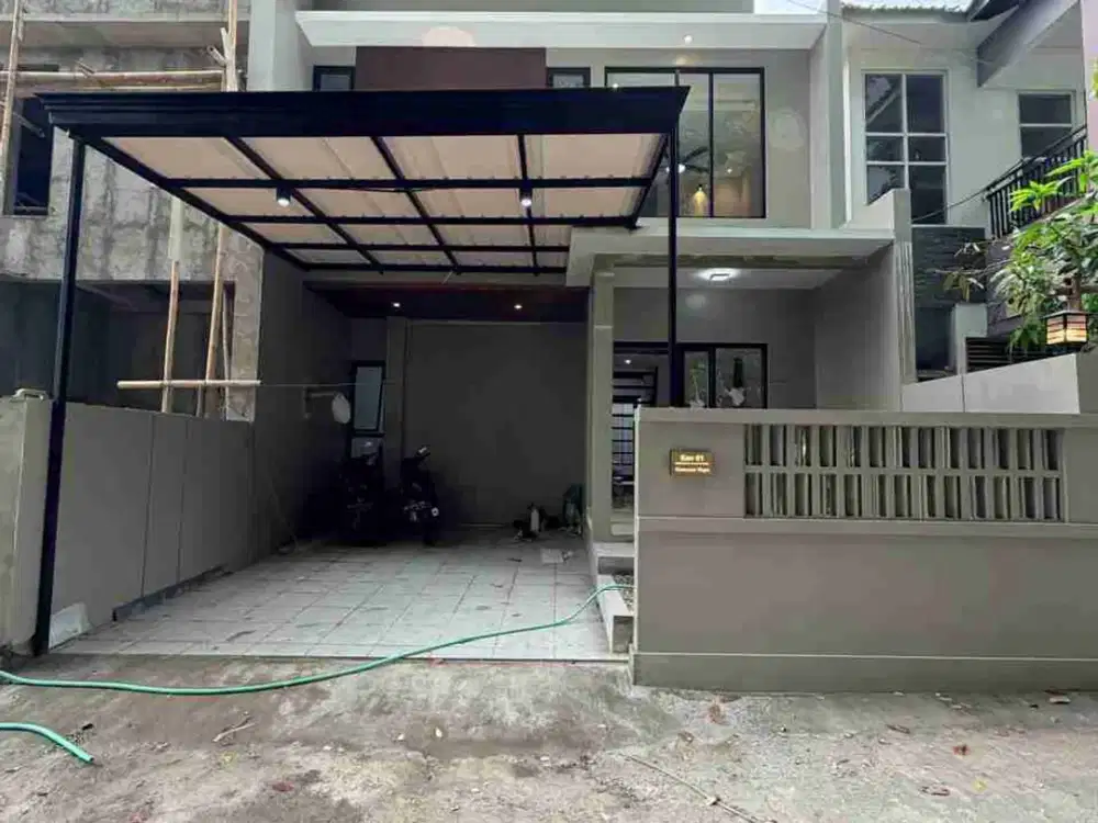 PROMO..RUMAH BARU ESTETIK 2 LANTAI KONTEMPORER MODERN VIEW SAWAH DI JALAN KALIURANG KM. 13