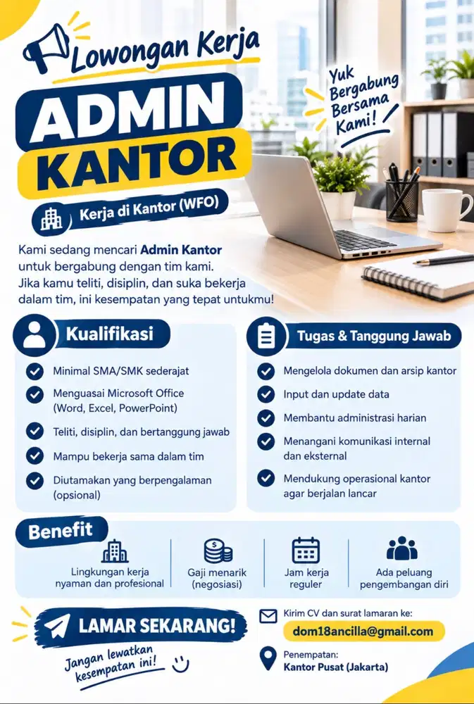 Dibutuhkan segera admin online , paham dengan program big seller