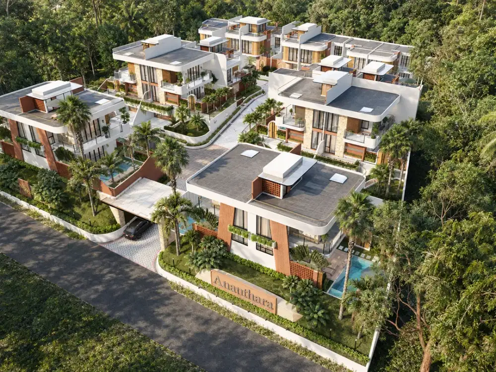 villa tropis di batu malang view pegunungan