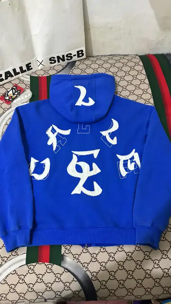 hodiie calle blue size m min hanya pemakaian kelengkapan zip tag