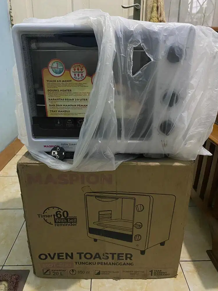 Oven Maspion toaster 20L kondisi new
