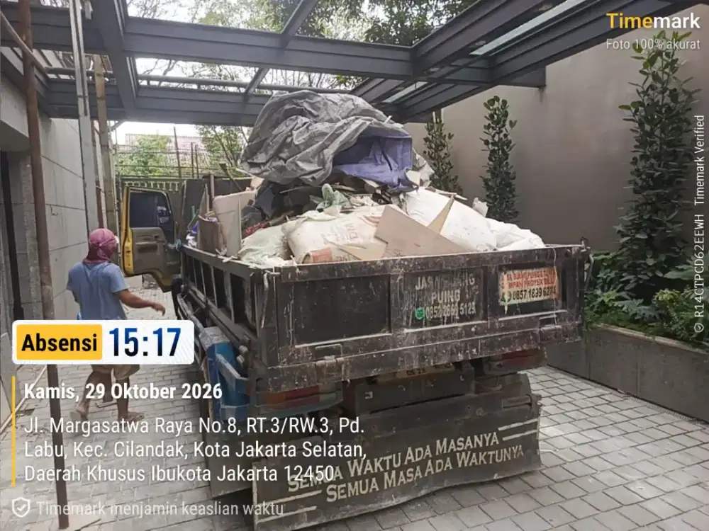 Jasa buang puing dan angkutan sampah proyek
