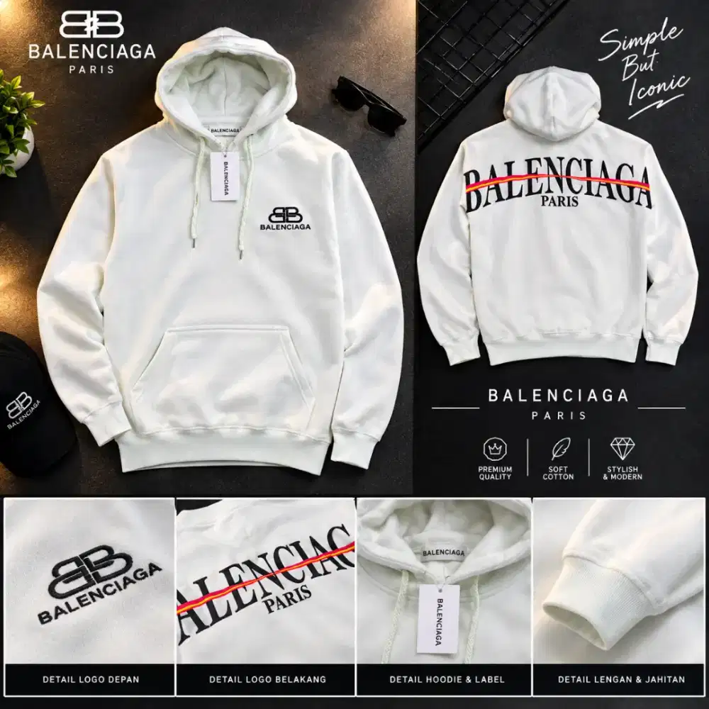 Hoodie pria Balenciaga