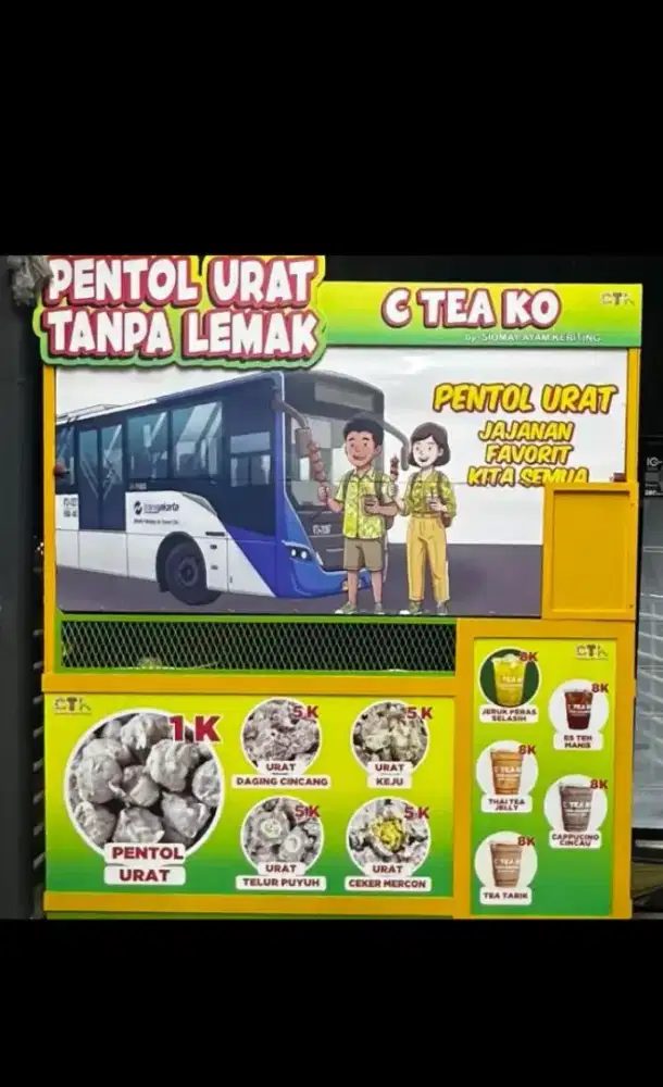 Loker pentol jaga stand/oulet di dalam halte