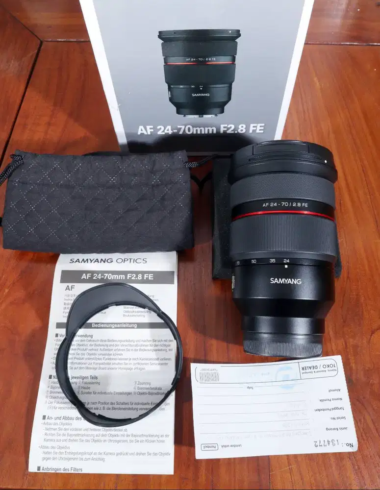 Lensa Samyang 24-70mm f2.8 FE for Sony Like New Lengkap