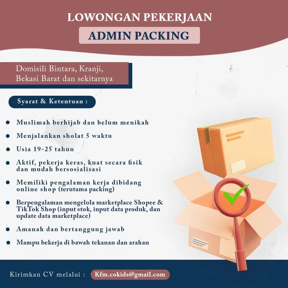Admin Packing Barang Online