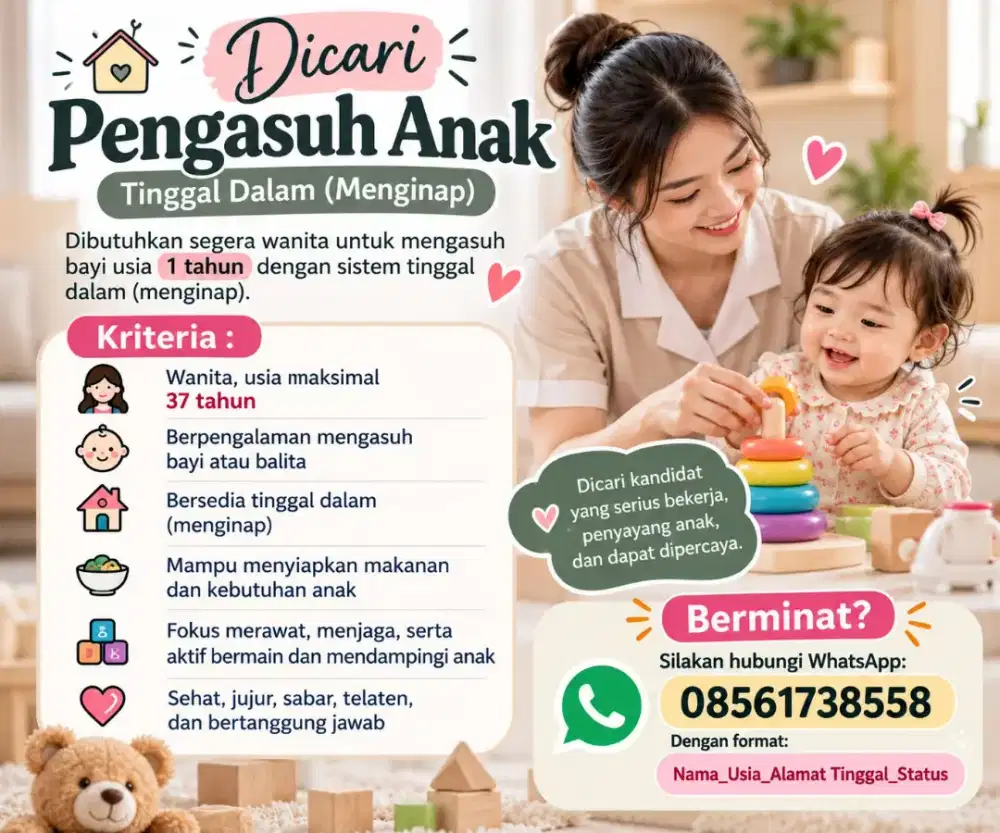 Dibutuhkan Baby Sitter menginap