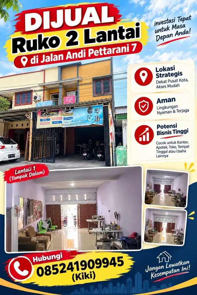 Dijual Ruko 2 Lantai Murah Lokasi Strategis