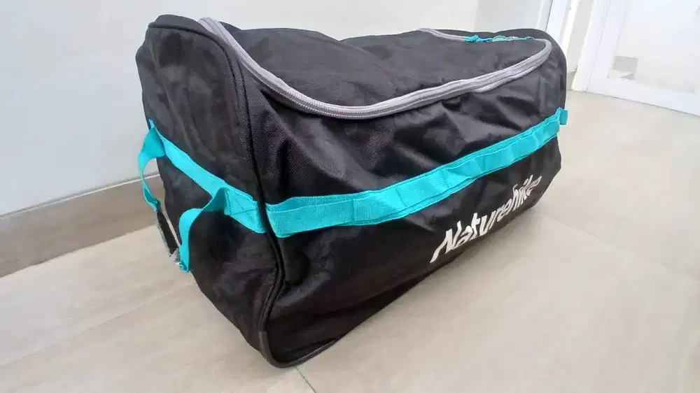 Tas Koper Lipat Naturehike NH18X027-L 110L – Hitam Biru (SEKALI PAKAI)