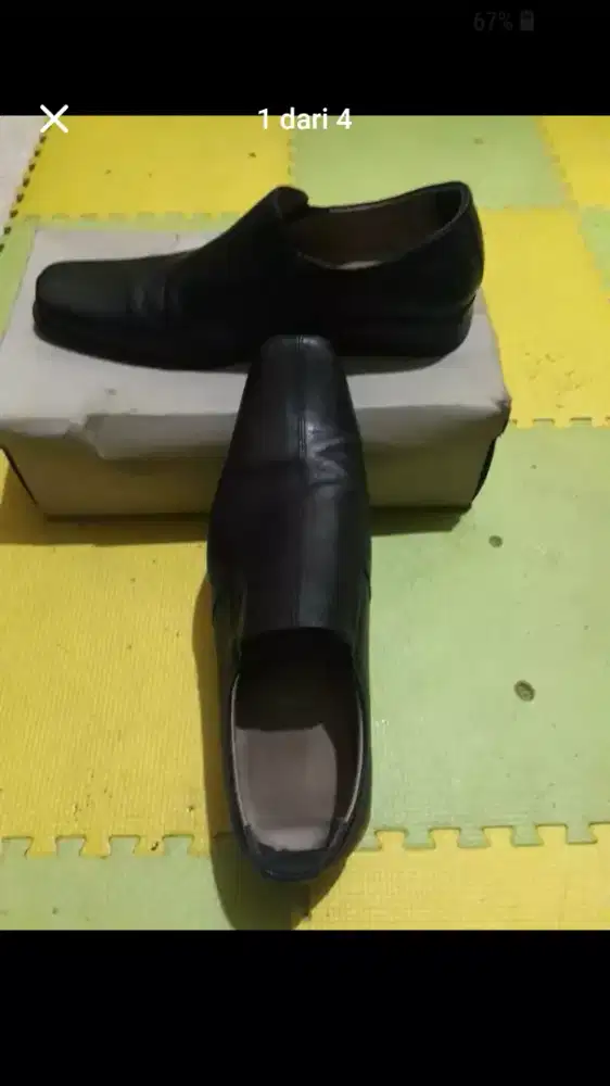 Sepatu pantovel kulit size 40 dan kemeja dolbyAlisan xl