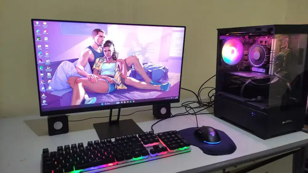 PC GAMING FULLSET RTX 4060 CORE i5 12400F NVMe 512GB RAM 16GB