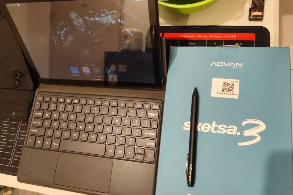 Advan sketsa 3 fullset 6/128gb keyboard pensil