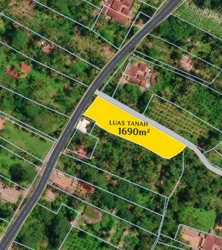 Di jual tanah pinggir jalan full zona kuning