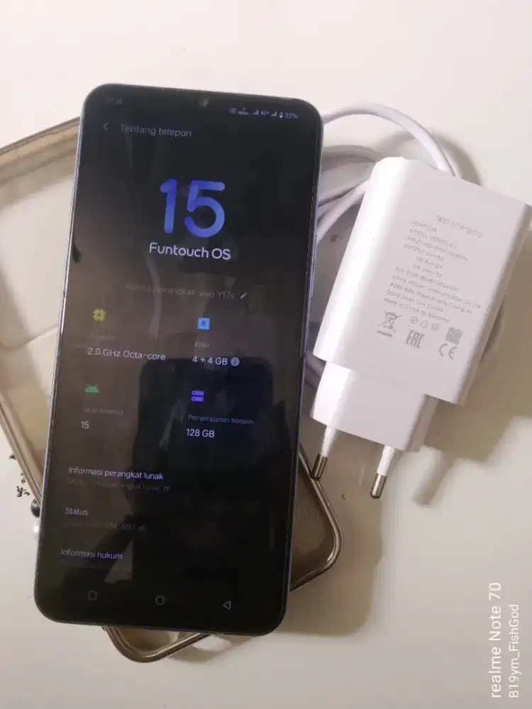 Vivo Y17s (Ram 4+4/128) hape + charger
