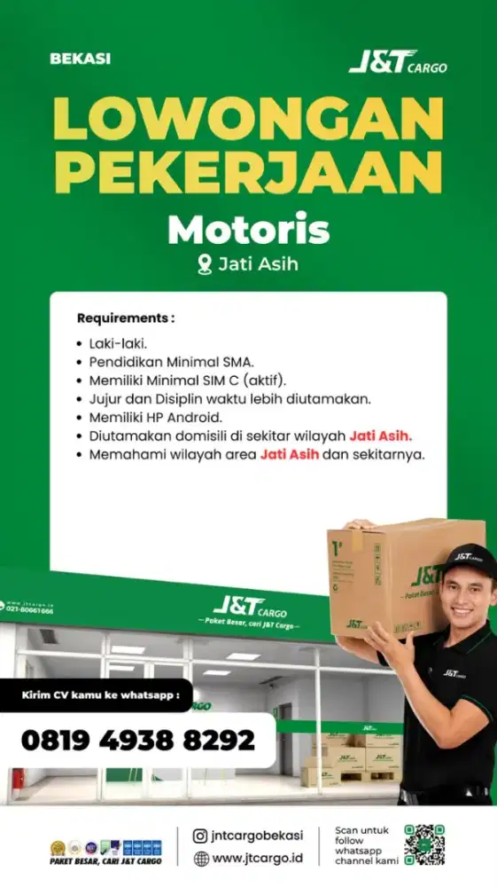 LOWONGAN KERJA J&T CARGO