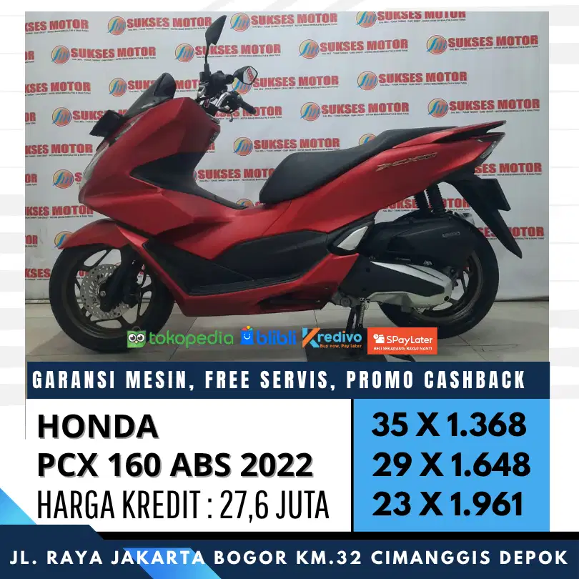 NEW PCX 160 ABS 2022 CASH KREDIT CC/PAYLATER BISA CASHBACK 300