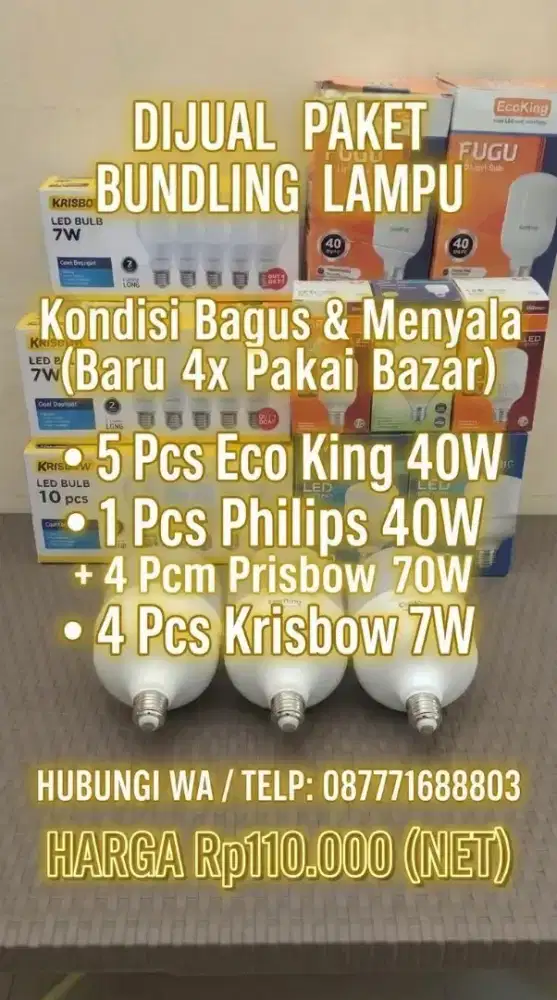 Lampu  sembilan pcs
