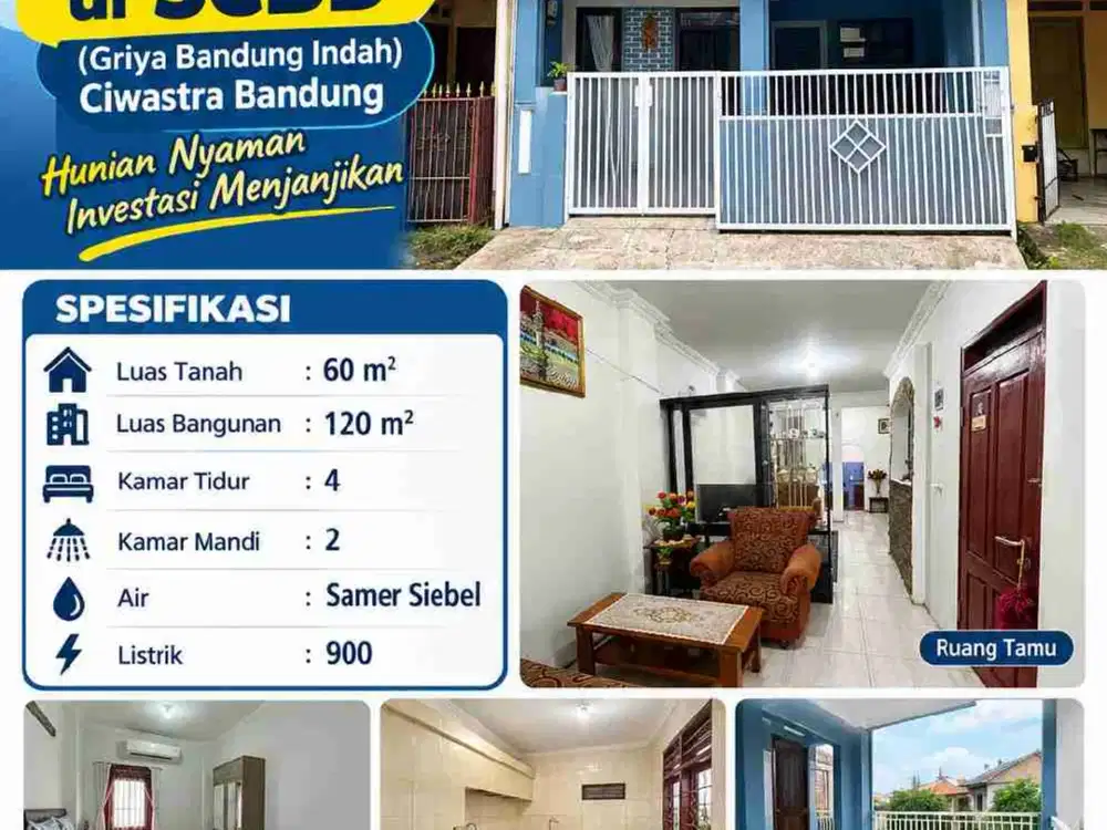rumah 2lantai  Siap  huni dekat tol gedebage hanya 395juta di GBI