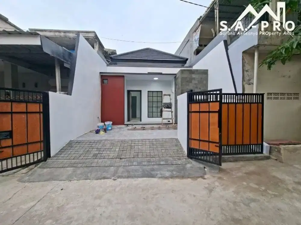 DIJUAL! Rumah Full baru, Atap Genteng Beton, Tanpa Kayu kecuali daun Pintu Kamar, Sehingga Bebas Rayap