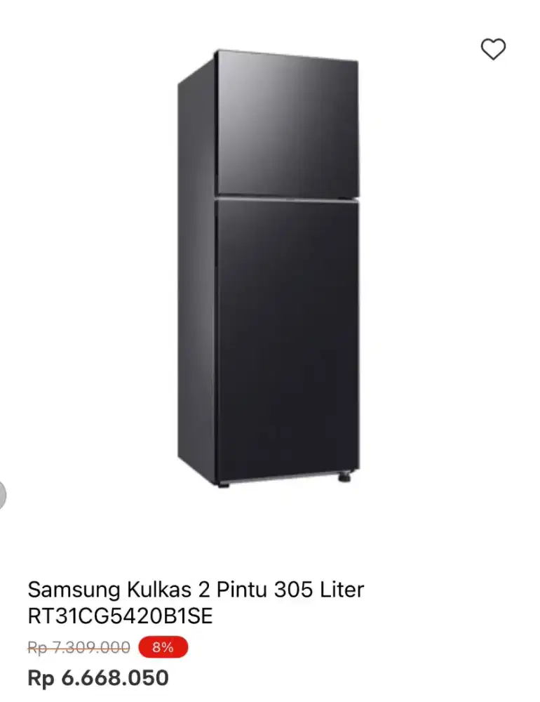 KULKAS SAMSUNG 2PINTU RT31CG5420B1SE