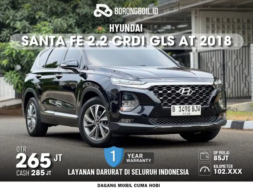 ISTIMEWA | HYUNDAI SANTA FE 2.2 CRDI GLS AT 2018 HITAM METALIK