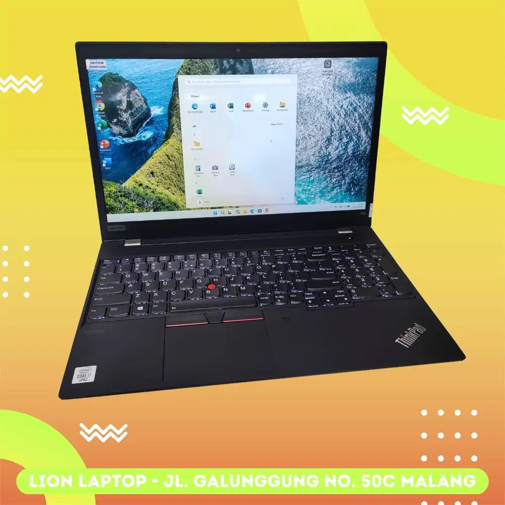 SSD 512GB i7 gen 10 Double VGA Lenovo Thinkpad T15 [30|10]