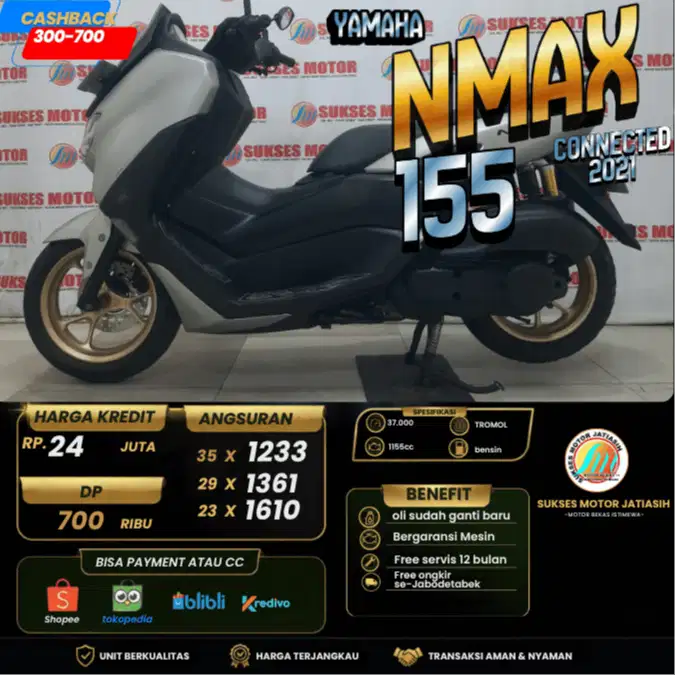 YAMAHA ALL NEW NMAX CONNECTED 2021 PLAT JAKARTA KM MASIH RENDAH AJIB