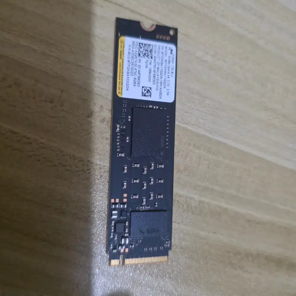 SSD 1 TB Nvme Gen 4 micron 2500 Health 100% Laptop PS Eksternal CPU