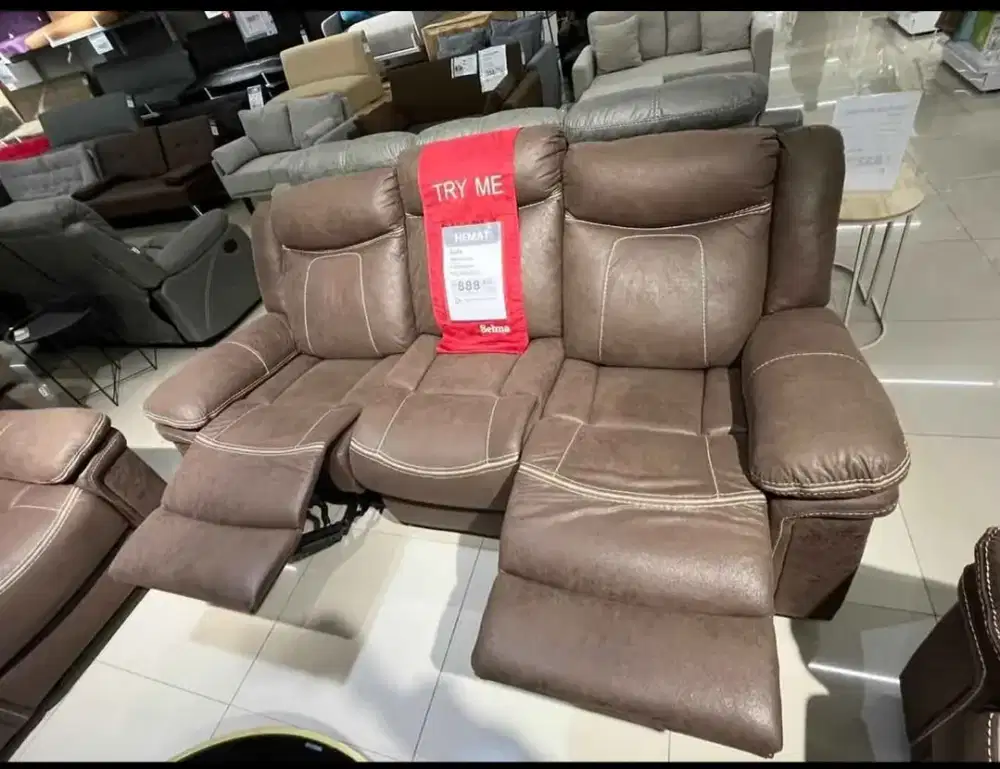 SOFA RECLINER SET WINCHESTER BROWN