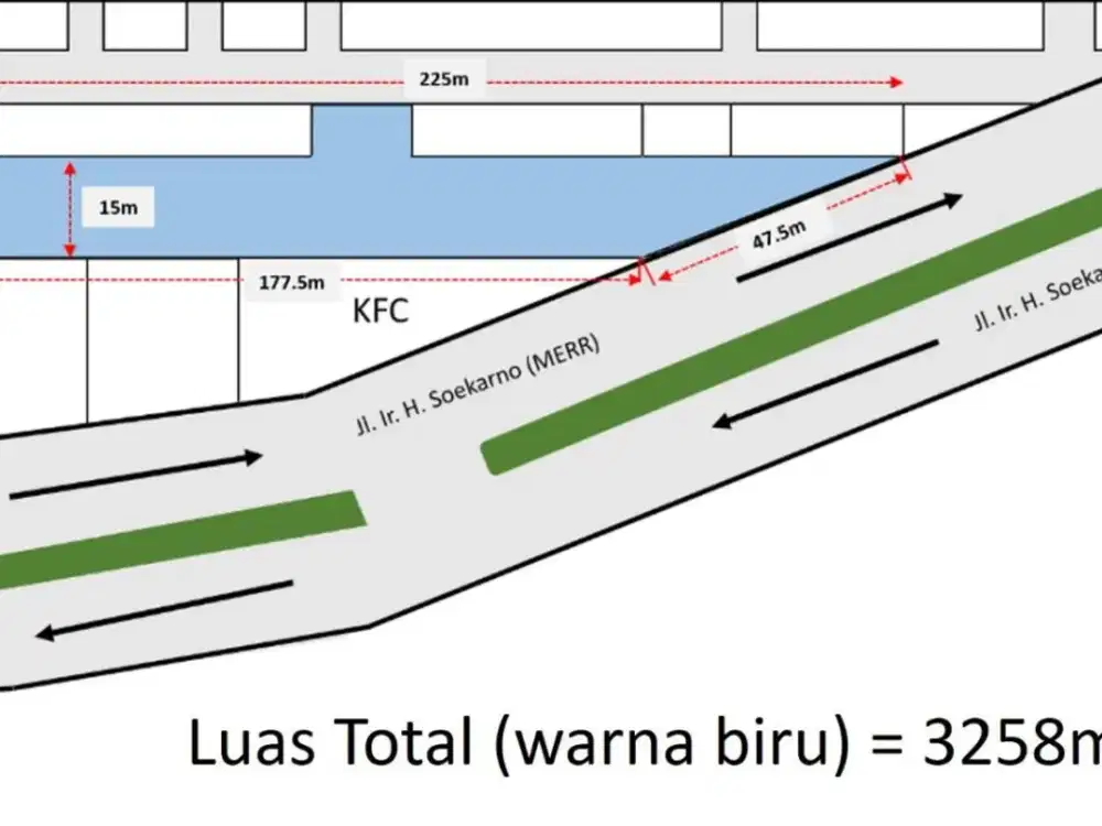 DIJUAL TANAH NOL JALAN RAYA 2 ARAH  JL. Ir. H. SOEKARNO MERR