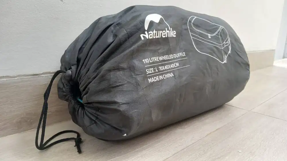 (BARU) Tas Koper Lipat Naturehike NH18X027-L 110L – Hitam Biru