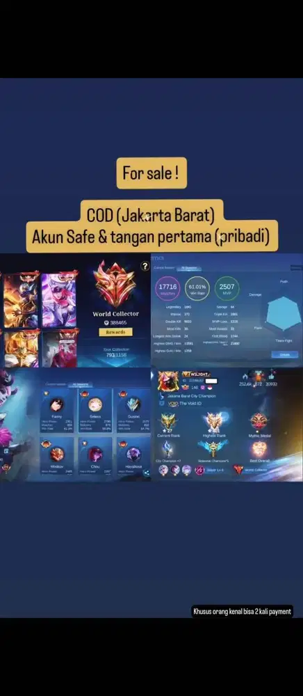 DIJUAL AKUN ML SULTAN