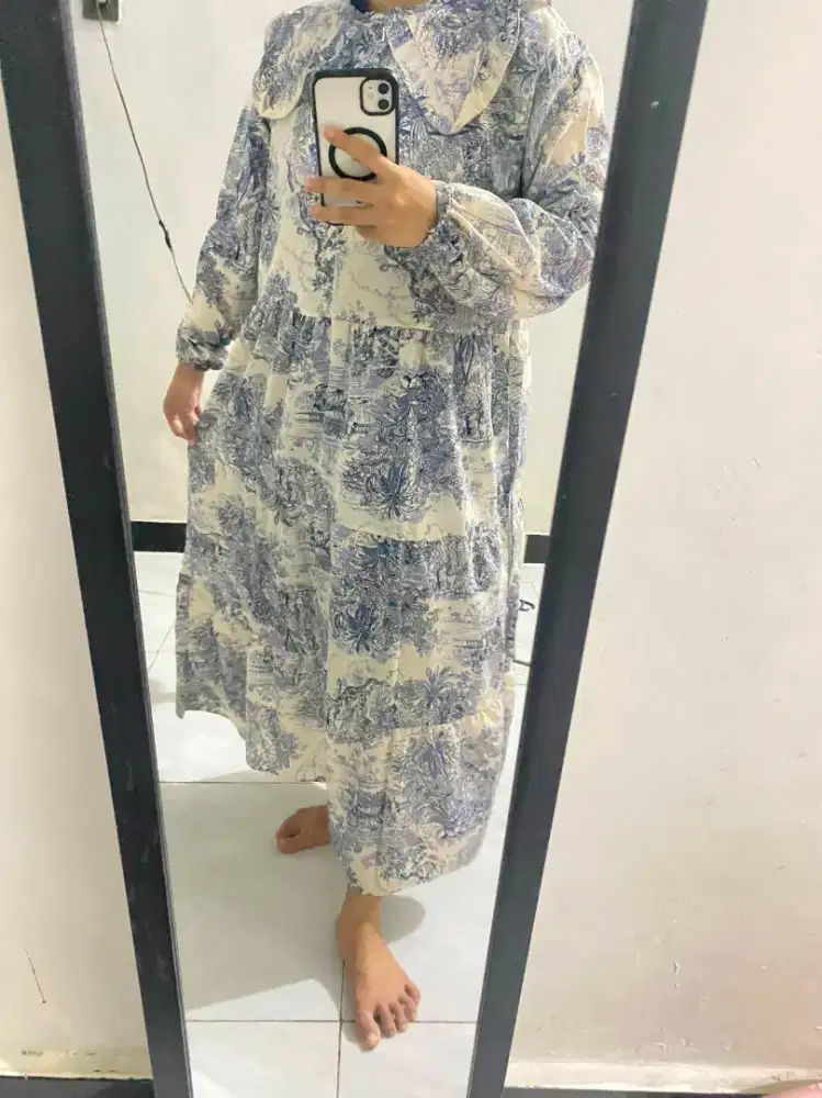 Long dress biru 65k
