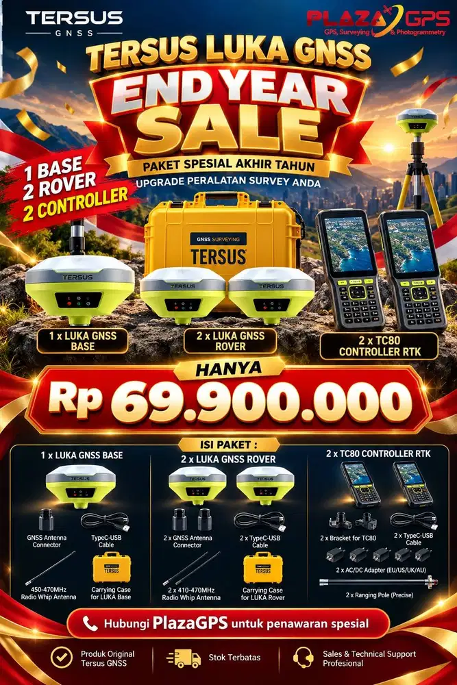 GPS GEODETIK TERSUS LUKA TAP ULTIMATE 1 BASE 2 ROVER PROMO AKHIR TAHUN