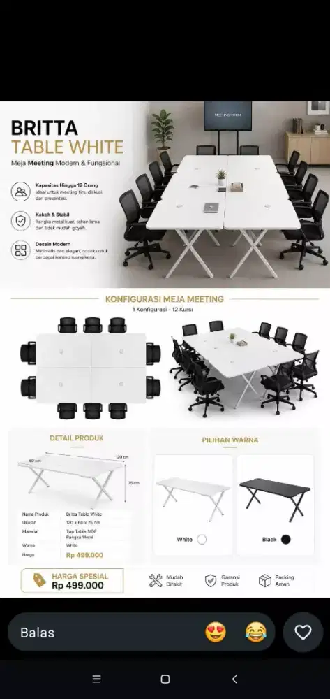 MEJA KERJA/MEJA KANTOR MURAH