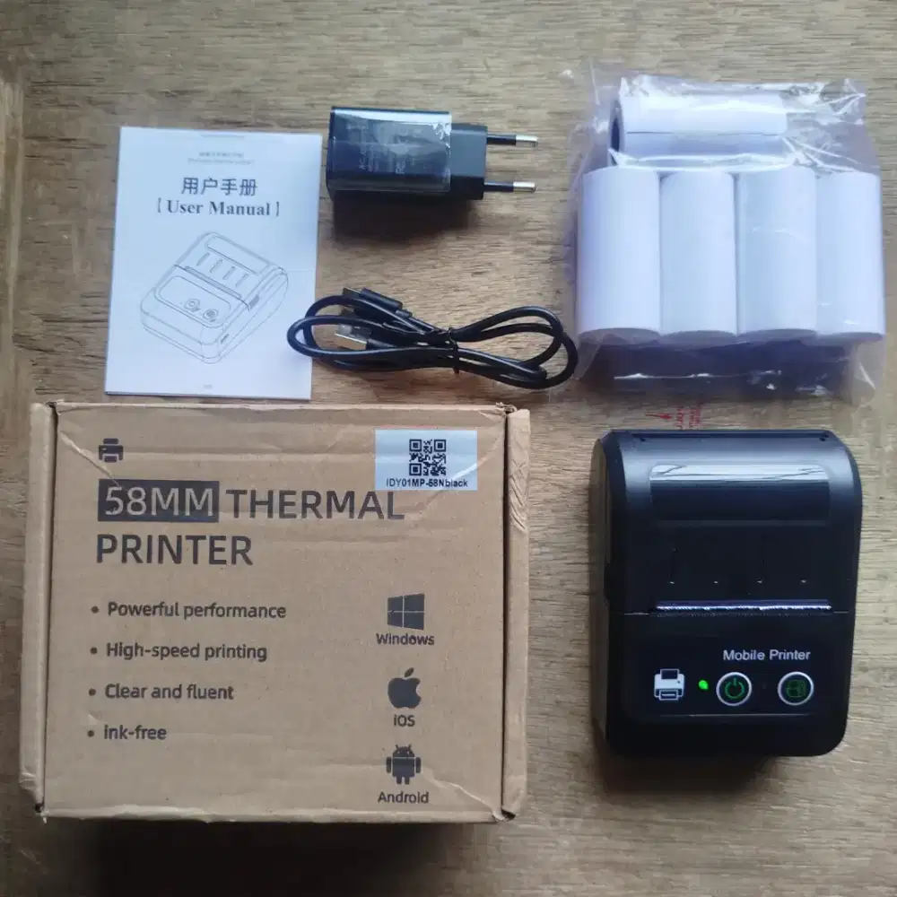Printer Thermal Mini Portable Ukuran 58mm (Model MP-58N)