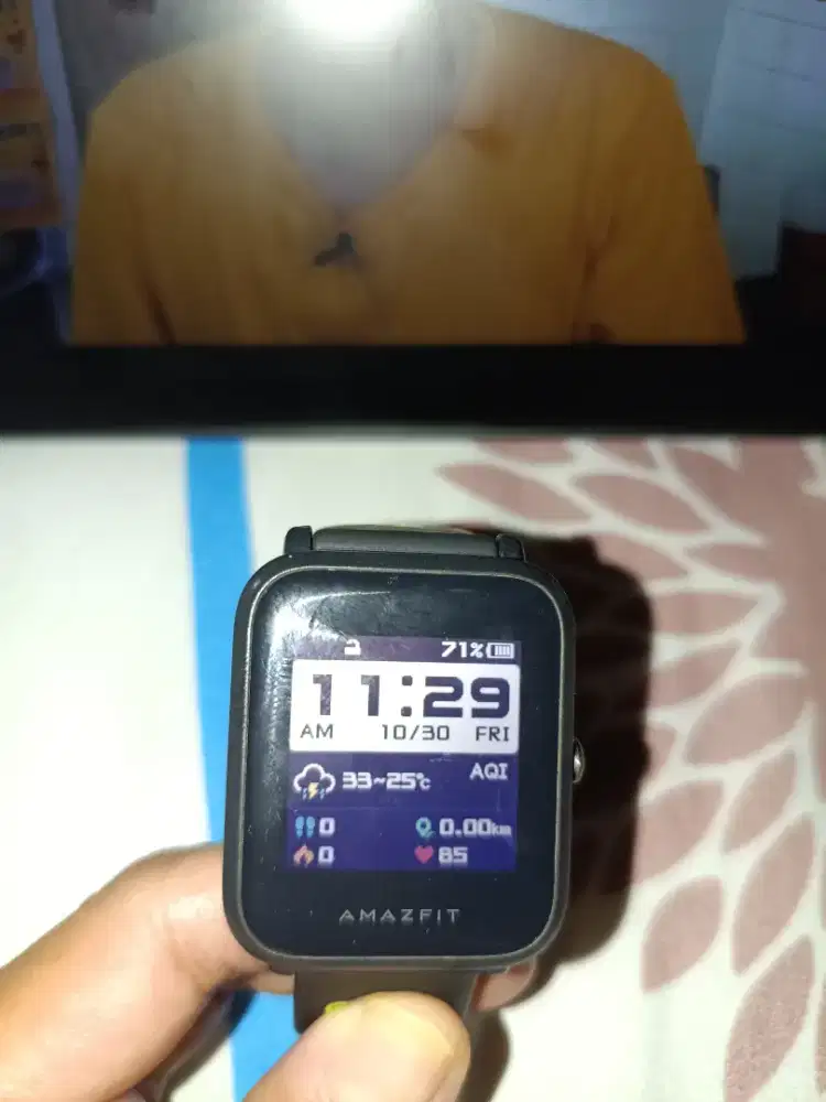 Jam pintar Amazfit Bip, hitam, second