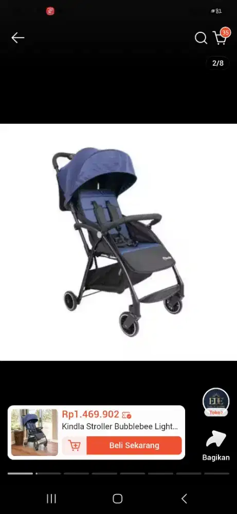 Preloved Stroller Kindla Bumblebee