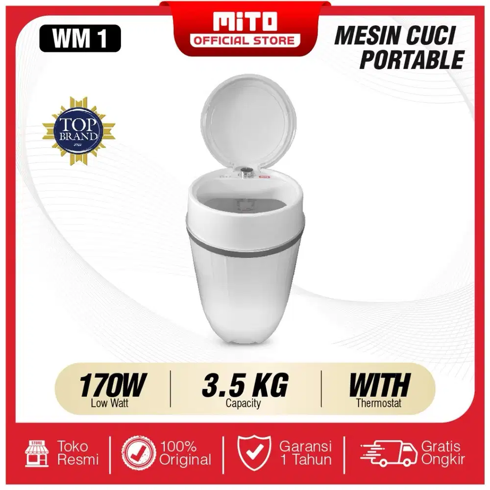 Mesin cuci portable 3.5kg merk mito