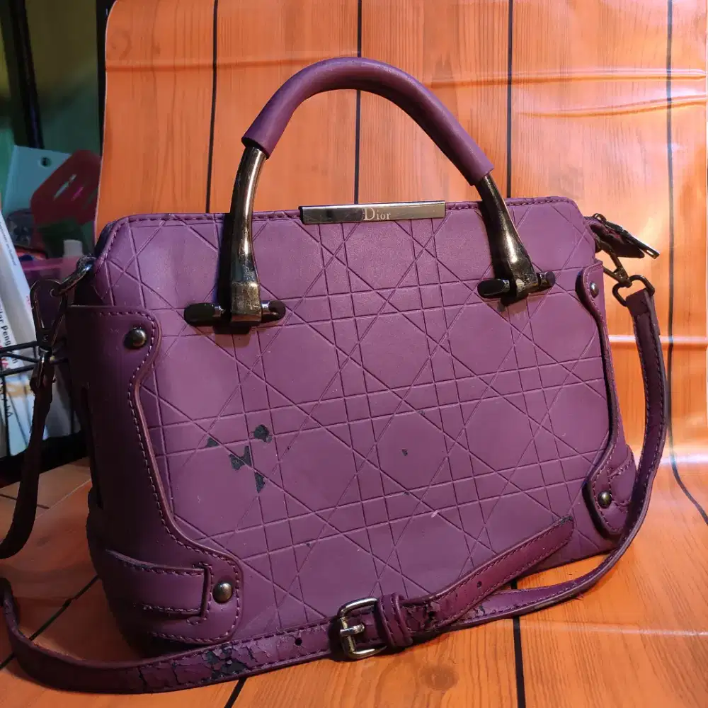 PL Tas Selempang Dior Ungu Medium