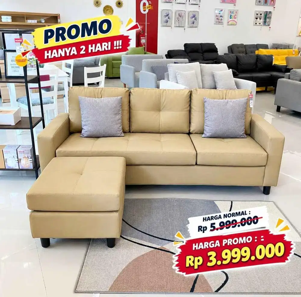 Sofa L tasyi kulit