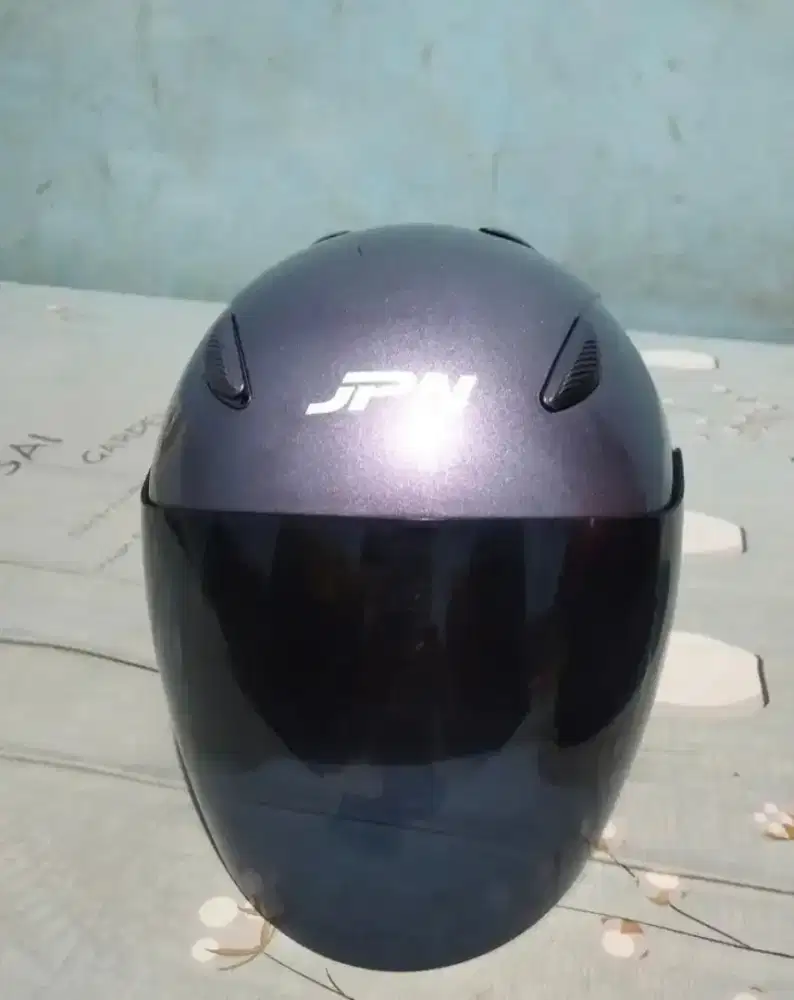 Helm JPN Galaxy half-face warna grey