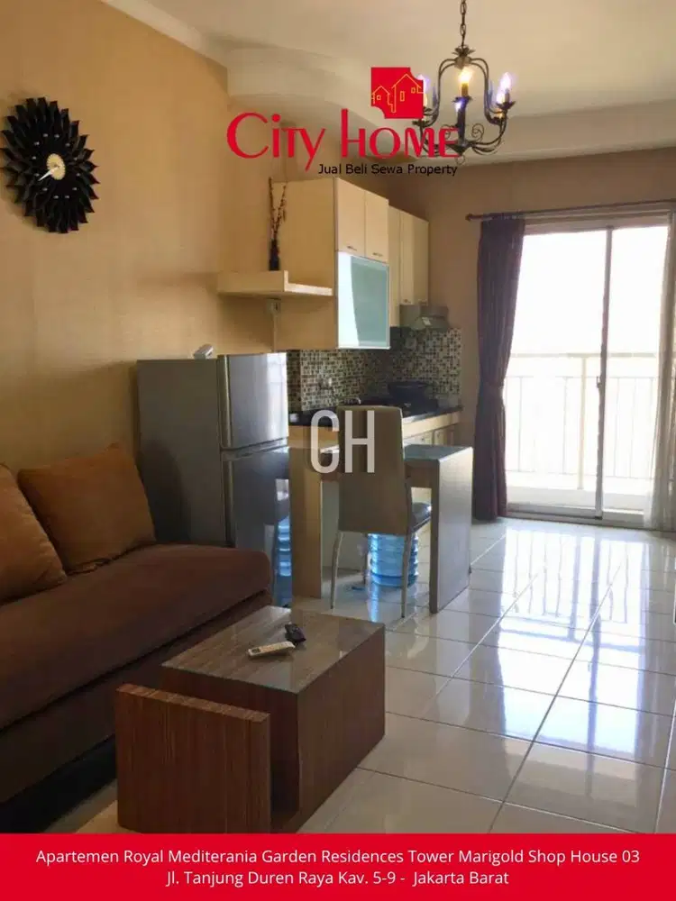 Sewa Apartemen Furnished 2 BR di Mediterania Garden Residences 2