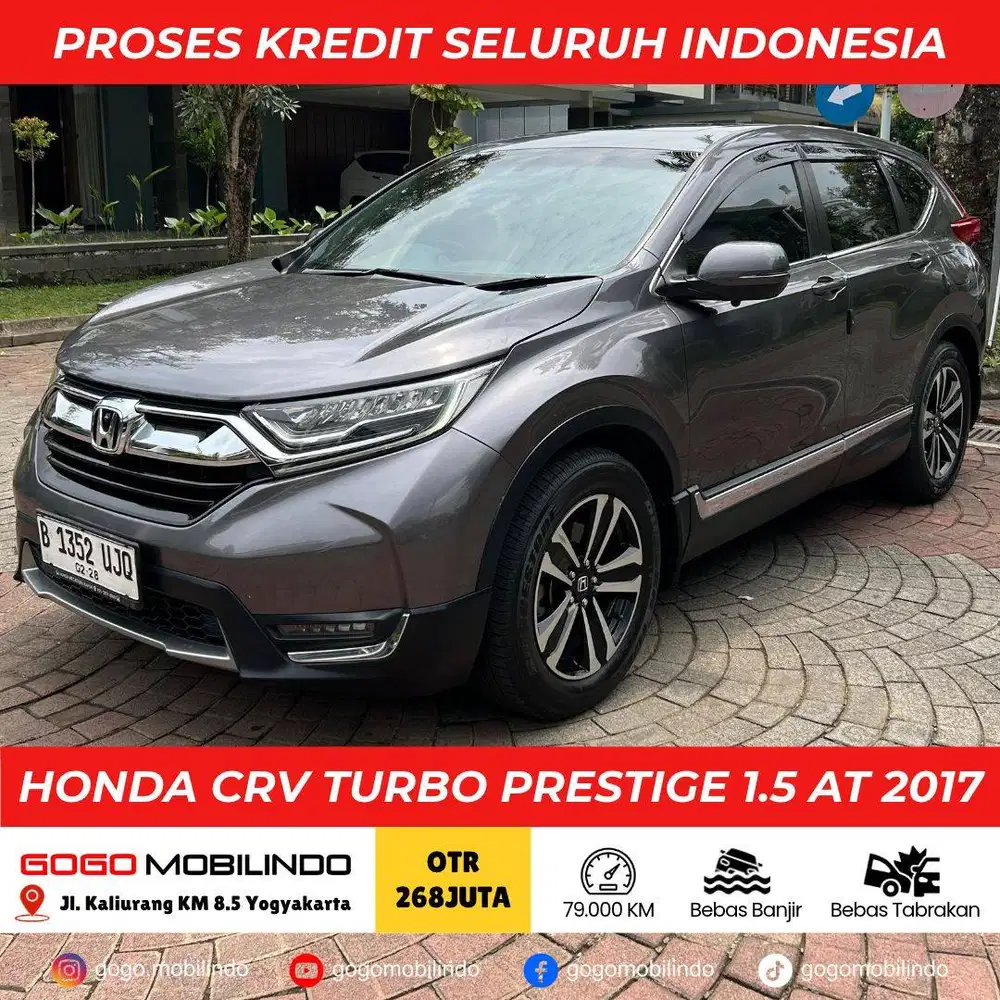 HONDA CRV TURBO PRESTIGE 1.5 AT 2017 SILVERSTONE DP MINIM KREDIT MURAH