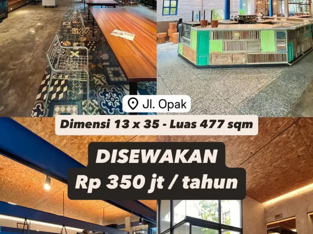 Tempat usaha ex cafe mewah full furnish di jalan opak surabaya pusat
