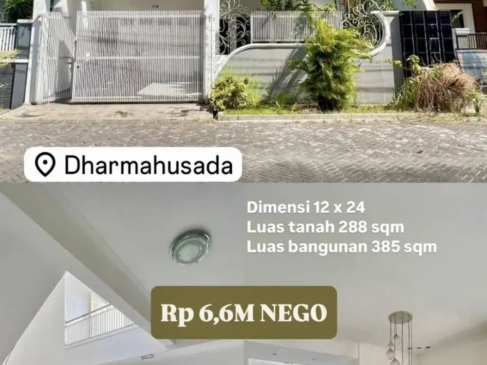 Dharmahusada megah jual rumah mewah dekat Galaxy mall dan unair