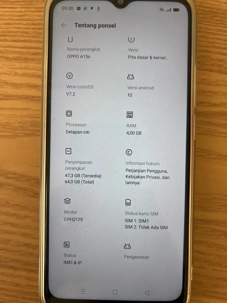 Hp oppo bekas oppo A15s