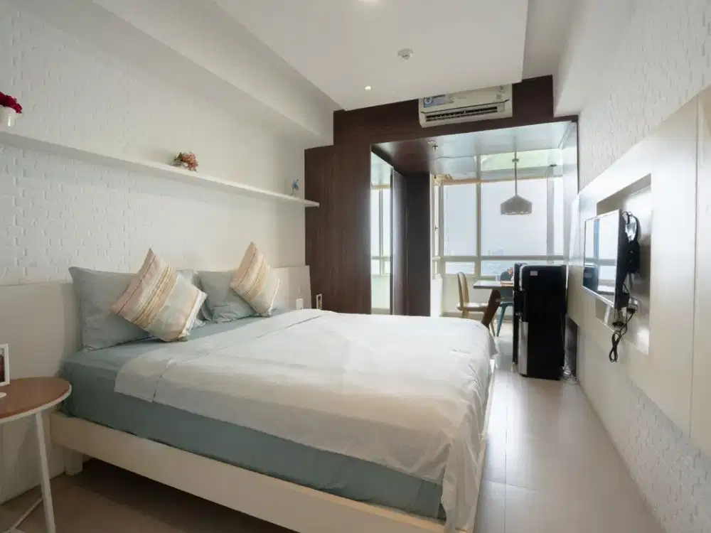 Sewa Apartemen Skandinavia Bulanan Tipe Studio 36m2 Full Furnished 15min Bandara Soekarno Hatta
