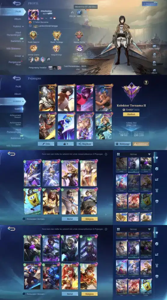 JUAL AKUN MOBILE LEGENDS AMAN TERPERCAYA YANG MINAT CHET